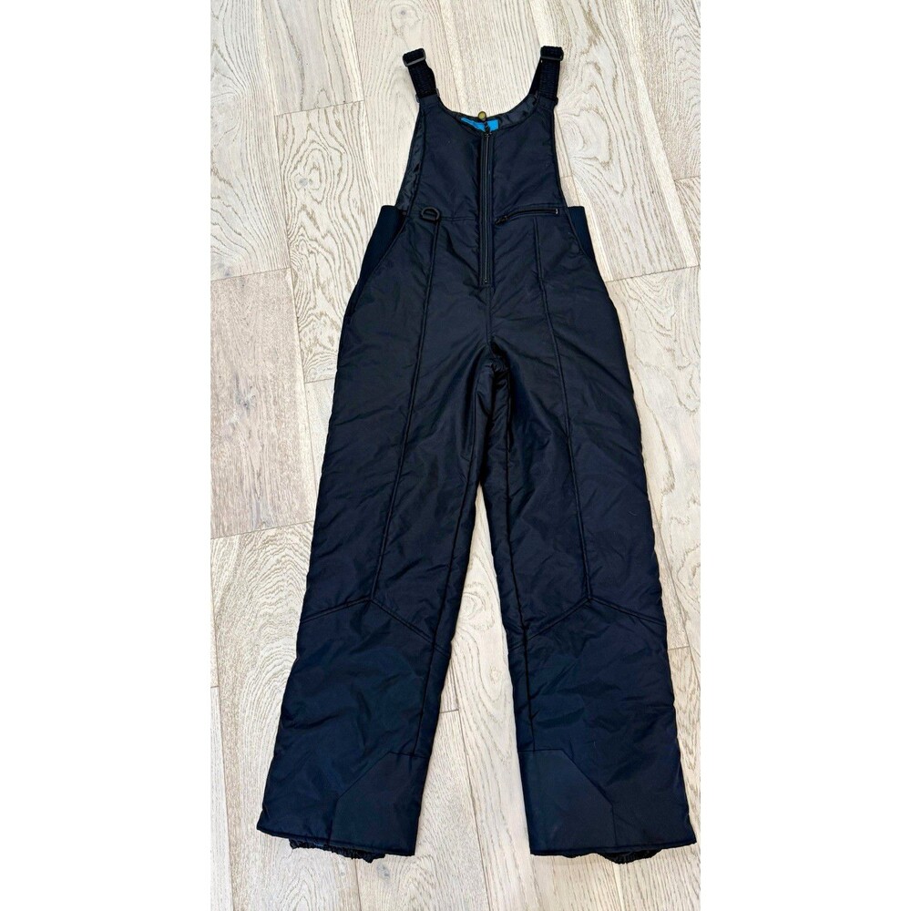 Vintage Chalet Womens M Regular Ski Bib Snow Pants Navy Insulated Overalls